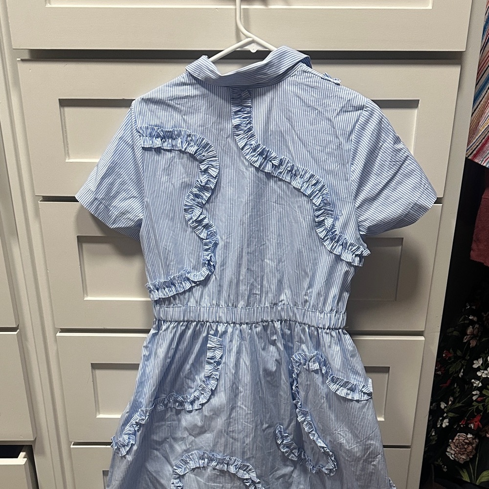 Kate Spade for target Light Blue Ruffle Shirt Dress - Picture 7 of 8